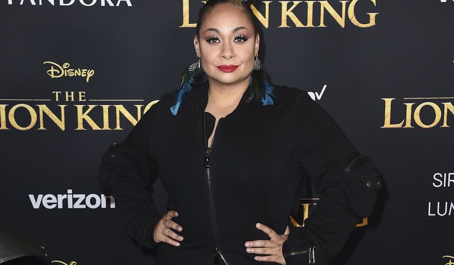 FILE - In this July 9, 2019 file photo, Raven-Symone arrives at the world premiere of "The Lion King" in Los Angeles. The actor said online she was married this week to Miranda Maday, posting photos that showed the couple embracing. In another post, she offered thanks to those who helped with the wedding and to “those who understand why it was small during this time,” an apparent reference to the pandemic that has limited large gatherings. (Photo by Jordan Strauss/Invision/AP, FIle)