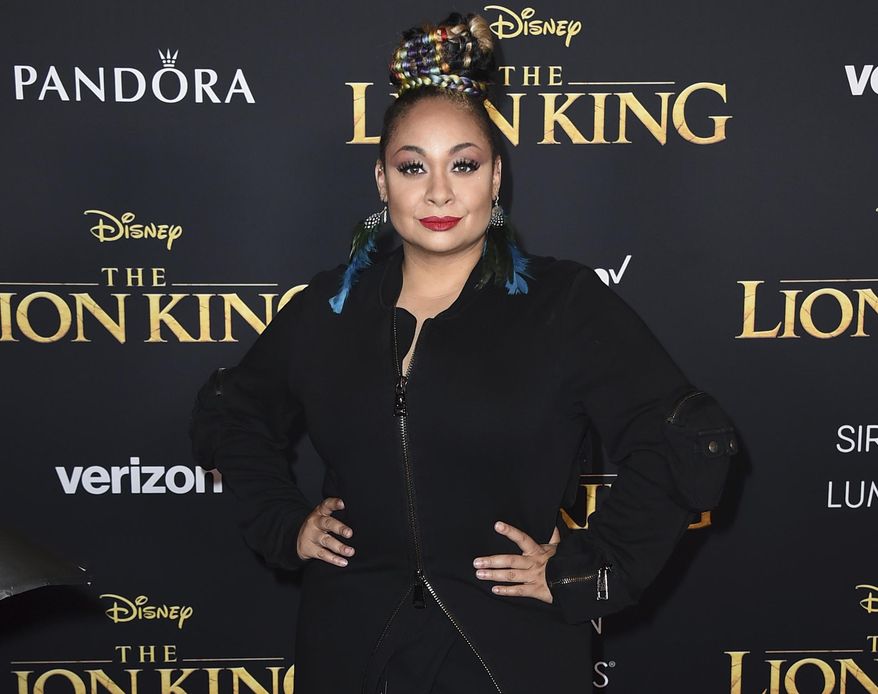 FILE - In this July 9, 2019 file photo, Raven-Symone arrives at the world premiere of "The Lion King" in Los Angeles. The actor said online she was married this week to Miranda Maday, posting photos that showed the couple embracing. In another post, she offered thanks to those who helped with the wedding and to “those who understand why it was small during this time,” an apparent reference to the pandemic that has limited large gatherings. (Photo by Jordan Strauss/Invision/AP, FIle)