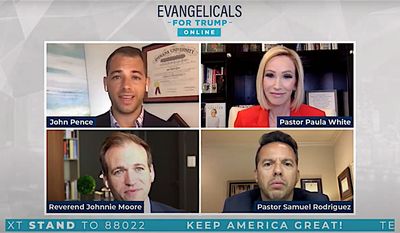 A forum organized by President Trump&#39;s reelection campaign featured evangelical leaders who reaffirmed their support for the president. (Donald J. Trump for President, Inc.)