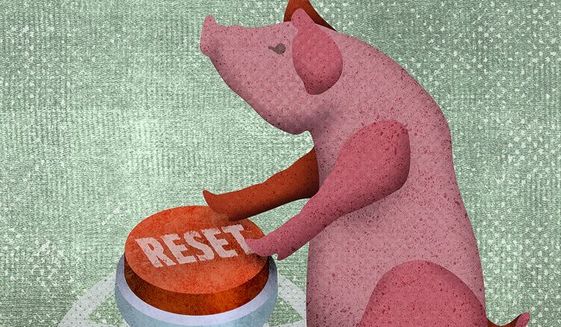 Reset Pig Illustration by Greg Groesch/The Washington Times