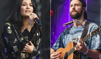 Kacey Musgraves performs during the first weekend of the Austin City Limits Music Festival in Zilker Park on Oct. 6, 2019, in Austin, Texas, left, and Ruston Kelly performs at the Bonnaroo Music and Arts Festival on June 15, 2019, in Manchester, Tenn. Musgraves and Kelly have filed for divorce. In a joint statement, Musgraves and Kelly said “we’ve made this painful decision together.&amp;quot; Musgraves and Kelly, both 31, were married in 2017.  (Photo by Amy Harris/Invision/AP)