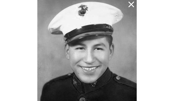 This photo provided by Russell Contreras shows U.S. Marine Pfc. Ciprian Contreras, of Houston, in a World War II-era photo before being injured three times in the Pacific theater. In an essay, Associated Press writer Russell Contreras says the July Fourth holiday as a Mexican American has always troubled him because of his family&#x27;s history in the U.S. But remembering his Uncle Ciprian Contreras&#x27; heroics as a U.S. Marine at Iwo Jima in 1945, makes him look at America&#x27;s Independence Day differently. (Courtesy of Russell Contreras via AP)