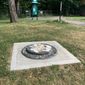 This photo provided by WROC-TV shows the remnants of a Frederick Douglass statue ripped from its base at a park in Rochester, N.Y., Sunday, July 5, 2020. The statue of abolitionist Douglass was ripped on the anniversary of one of his most famous speeches, delivered in that city in 1852. (Ben Densieski/WROC-TV via AP)