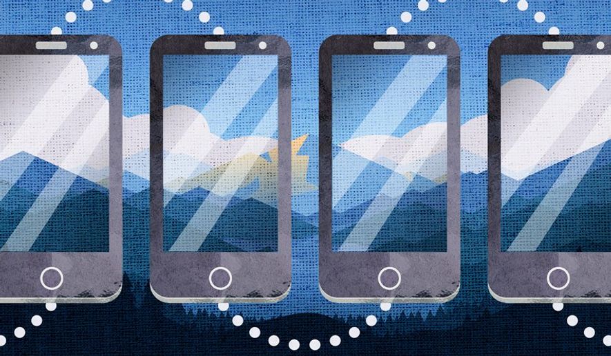 Illustration on rural 5G by Greg Groesch/ The Washington Times