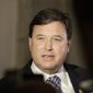 FILE - In this July 15, 2016, file photo, then U.S. Rep. Todd Rokita, R-Ind. responds to questions in Indianapolis. Votes are being tallied Friday, July 10, 2020, to decide whether Republicans will nominate Indiana Attorney General Curtis Hill for a new term despite allegations of groping four women that resulted in a month-long suspension of his law license. Former Rep. Rokita is Hill&#39;s most prominent challenger, saying he entered the race because Hill had a history of &amp;quot;bad judgment, bad choices and not taking responsibilities&amp;quot;. (AP Photo/Darron Cummings File)