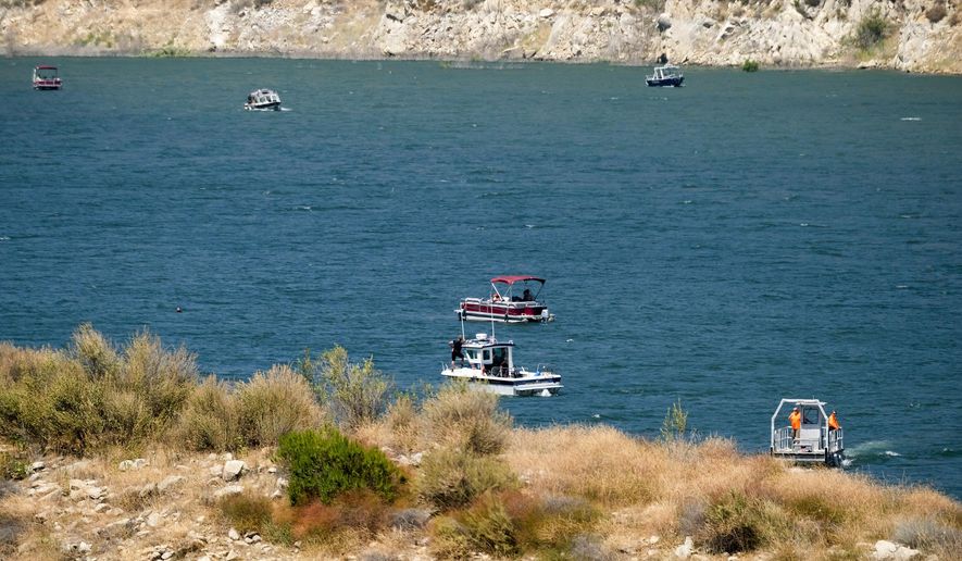 Lake Piru in Los Padres National Forest in 2020. (AP Photo/Ringo H.W. Chiu)