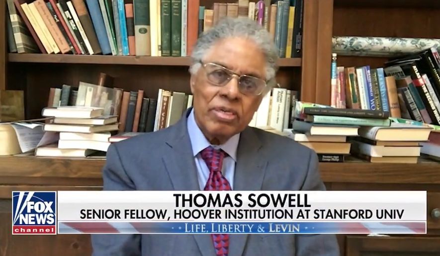 Economist and libertarian conservative philosopher Thomas Sowell warned Sunday, July 12, 2020, that the country could reach the &quot;point of no return&quot; if presumptive Democratic presidential nominee Joe Biden wins the election and ushers in the radical left. (screen grab via Fox News)