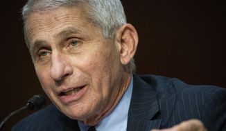 Director of the National Institute of Allergy and Infectious Diseases Dr. Anthony Fauci speaks during a Senate Health, Education, Labor and Pensions Committee hearing on Capitol Hill in Washington, Tuesday, June 30, 2020. (Al Drago/Pool via AP) **FILE**