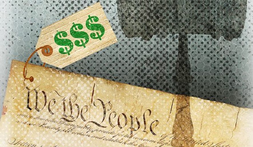 The Price of Rights Illustration by Greg Groesch/The Washington Times