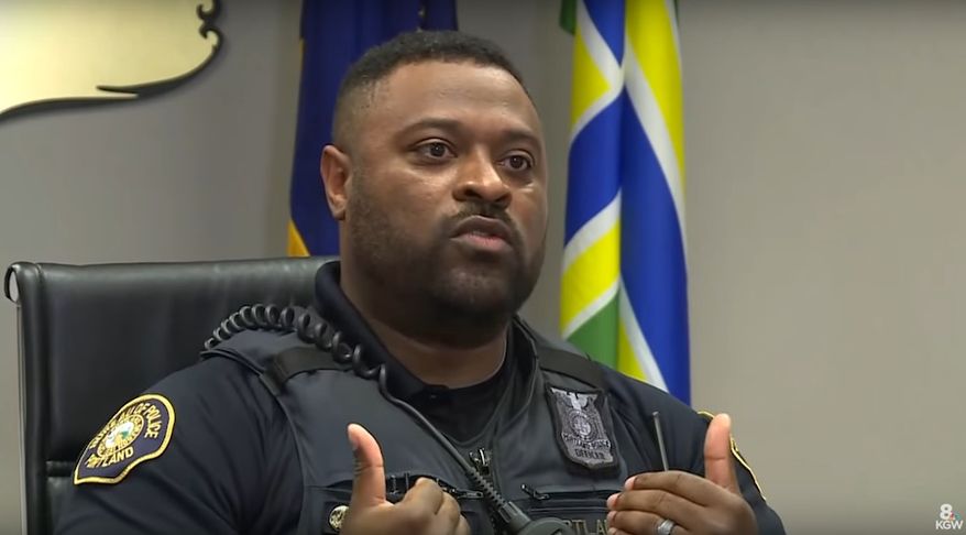 Portland Police Officer Jakhary Jackson is going viral after calling out White activists in the Black Lives Matter movement who routinely berate Black police officers, saying they are using some of the same tactics "that were used against my people" despite never experiencing racism in their lives. (Screen grab via KGW News)