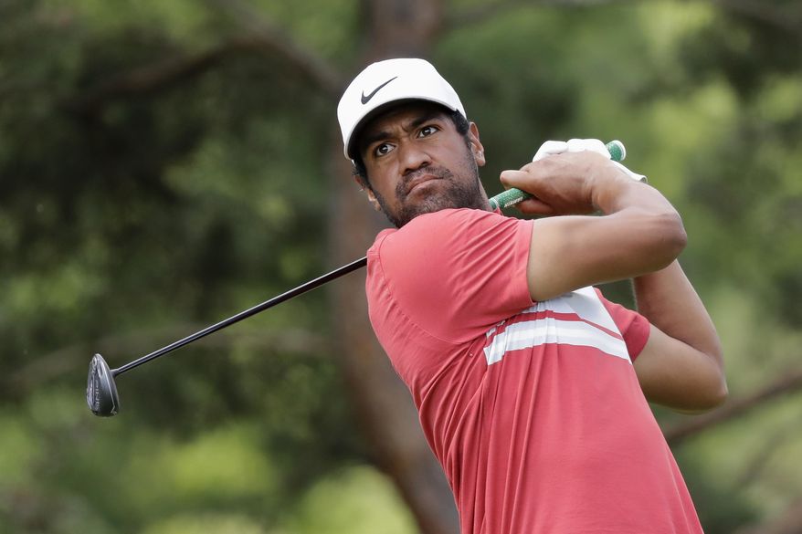 Tony Finau hits from the second tee during the second round of the Memorial golf tournament, Friday, July 17, 2020, in Dublin, Ohio. (AP Photo/Darron Cummings) ** FILE **