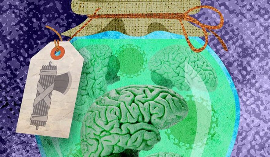 Pickled Brains Illustration by Greg Groesch/The Washington Times
