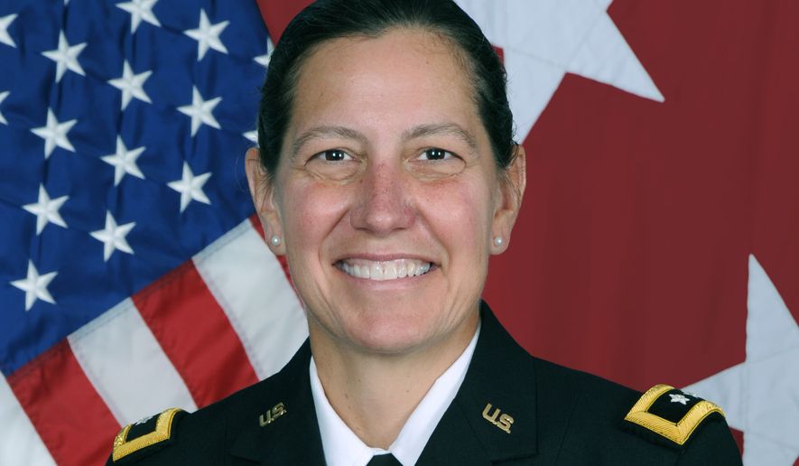 Maj. Gen. Jody Daniels, U.S. Army, is shown here in her official Defense Department photograph.  (Photo in the public domain courtesy of the U.S. Army [https://www.usar.army.mil/News/Images/igphoto/2002071147/]