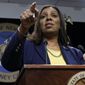 State Attorney General Letitia James accused top officials at the NRA of diverting millions of dollars of charitable donations made to the lobbying group and squandering it on family vacations, private jets and expensive dinners. (Associated Press/File)