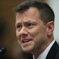 In this July 12, 2018, file photo, then-FBI Deputy Assistant Director Peter Strzok, testifies before a House Judiciary Committee joint hearing on &amp;quot;oversight of FBI and Department of Justice actions surrounding the 2016 election&amp;quot; on Capitol Hill in Washington. (AP Photo/Manuel Balce Ceneta, File)