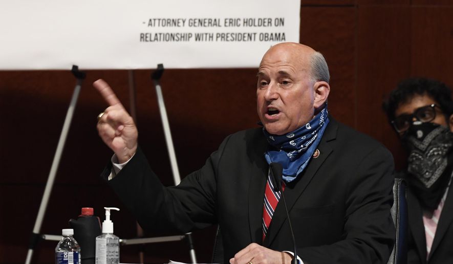 Rep. Louie Gohmert, R-Texas, speaks during a House Judiciary Committee hearing on Capitol Hill in Washington, Wednesday, June 24, 2020, on oversight of the Justice Department and a probe into the politicization of the department under Attorney General William Barr. (AP Photo/Susan Walsh, Pool) ** FILE **