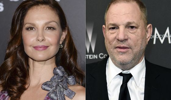 Ashley Judd attends the premiere of &amp;quot;The Divergent Series: Insurgent&amp;quot; in New York on March 16, 2015, left, and film producer Harvey Weinstein arrives at The Weinstein Company and Netflix Golden Globes afterparty in Beverly Hills, Calif. on March 16, 2015. A federal appeals court on Wednesday revived Judd’s sexual harassment lawsuit against Weinstein. The 9th U.S. Circuit Court of appeal found that the producer had power over the actor that should make her able to sue under a California sexual harassment law. (AP Photo)