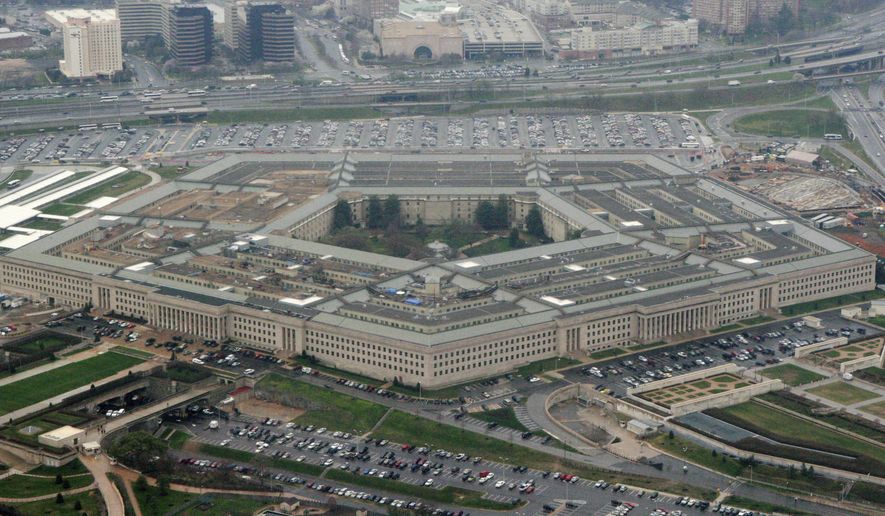 This March 27, 2008, file photo shows the Pentagon in Arlington, Va. (AP Photo/Charles Dharapak, File)  ** FILE **