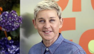 FILE - Ellen DeGeneres attends the premiere of Netflix&#39;s &amp;quot;Green Eggs and Ham,&amp;quot; on Nov. 3, 2019, in Los Angeles. DeGeneres apologized to the staff of her daytime TV talk show amid an internal company investigation of complaints of a difficult and unfair workplace. (Photo by Mark Von Holden /Invision/AP, File)