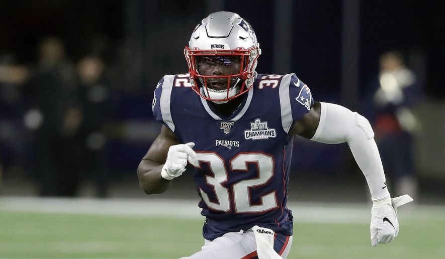 In this Sept. 8, 2019, file photo, New England Patriots free safety Devin McCourty pursues a play in the second half of an NFL football game against the Pittsburgh Steelers in Foxborough, Mass. McCourty has accused the league of playing games with the opt-out deadline, set for Thursday. (AP Photo/Steven Senne, File) **