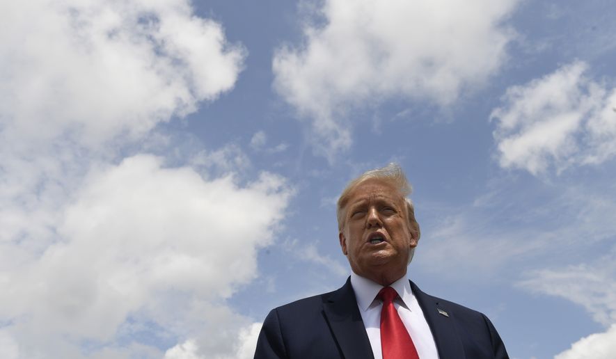 President Trump tends to focus instead on drug therapies to help patients survive and the historic pace of the race for a vaccine. (Associated Press/File)