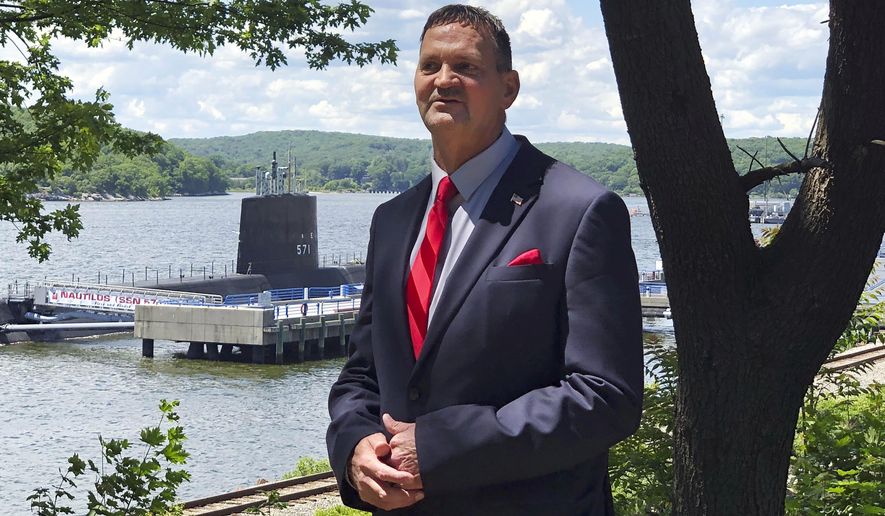 This undated photo, provided by his campaign, shows Justin Anderson, Republican candidate for the U.S. House of Representatives, in East Haddam, Conn. (Jason Calfo photo via AP)