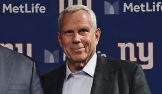 This is a Jan. 9, 2020, file photo showing New York Giants co-owner Steve Tisch after a news conference in East Rutherford, N.J. The 36-year-old daughter of Steve Tisch has died. Hilary Anne Tisch died on Monday, Aug. 10, 2020, Steve Tisch said in a statement issued for the family. The statement did not cite a cause of death or say where she died, but it noted she had battled depression.(AP Photo/Frank Franklin II, File)