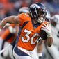FILE - In this Dec. 29, 2019, file photo, Denver Broncos running back Phillip Lindsay runs with the ball during the second half of an NFL football game against the Oakland Raiders, in Denver. Lindsay insists his noticeably bigger biceps have nothing to do with the Broncos&#39; signing of free agent Melvin Gordon. &amp;quot;I don&#39;t need another man to fuel my fire,&amp;quot; said Lindsay, the only undrafted running back in NFL history to make it to the Pro Bowl as a rookie and to top 1,000 yards rushing in each of his first two seasons as a pro.(AP Photo/Jack Dempsey, File)