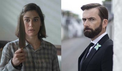 Lizzy Kaplan as Annie Wilkes in &quot;Castle Rock: The Complete Second Season&quot; and David Tennant as Dr. Tom Kendrick in &quot;Deadwater Fell,&quot; both available in home entertainment formats.
