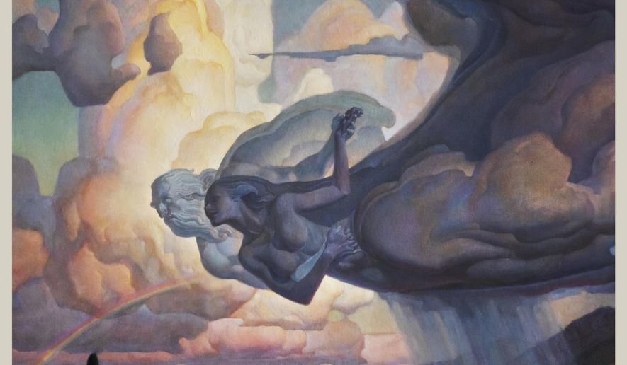 This cover image released by Island Records shows "Imploding the Mirage" by The Killers. It’s the follow-up to the band’s 2017 album “Wonderful Wonderful” and was recorded in Los Angeles, Las Vegas and Park City, Utah. Featured guests include Lindsey Buckingham, k.d. lang, Weyes Blood, Adam Granduciel, Blake Mills and Lucius. (Island via AP)