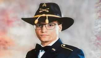 This photo provided by the U.S. Army shows Sgt. Elder Fernandes. Fort Hood officials have issued a missing soldier alert for Fernandes. In the alert issued Thursday, Aug. 20, 2020, officials said the 23-year-old soldier with the 1st Cavalry Division is the subject of an active search and that their “primary concern is to ensure his safety and well-being.&amp;quot; (U.S. Army via AP)
