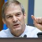 Rep. Jim Jordan, R-Ohio, questions Postmaster General Louis DeJoy during a House Oversight and Reform Committee hearing on the Postal Service on Capitol Hill, Monday, Aug. 24, 2020, in Washington. (Tom Williams/Pool via AP)