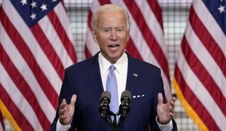 Democratic presidential candidate former Vice President Joe Biden speaks at a campaign event at Mill 19 in Pittsburgh, Pa., Monday, Aug. 31, 2020. (AP Photo/Carolyn Kaster)
