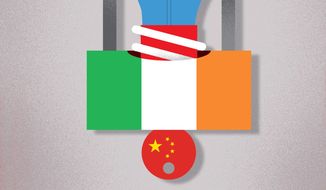  Irish patent-troll hardball helps China illustration by The Washington Times
