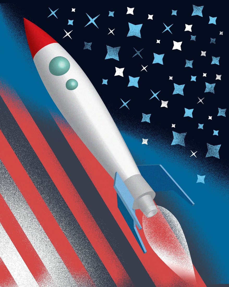 Future of space travel belongs to the country that wants it most, and China leads the charge illustration by The Washington Times
