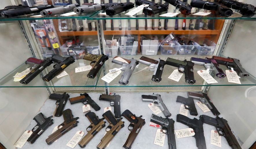 Firearms sales increased 94% for the March-to-July period from a year earlier, according to the National Shooting Sports Foundation. The gun industry trade group found that about 40% of those sales went to first-time gun owners. (Associated Press)