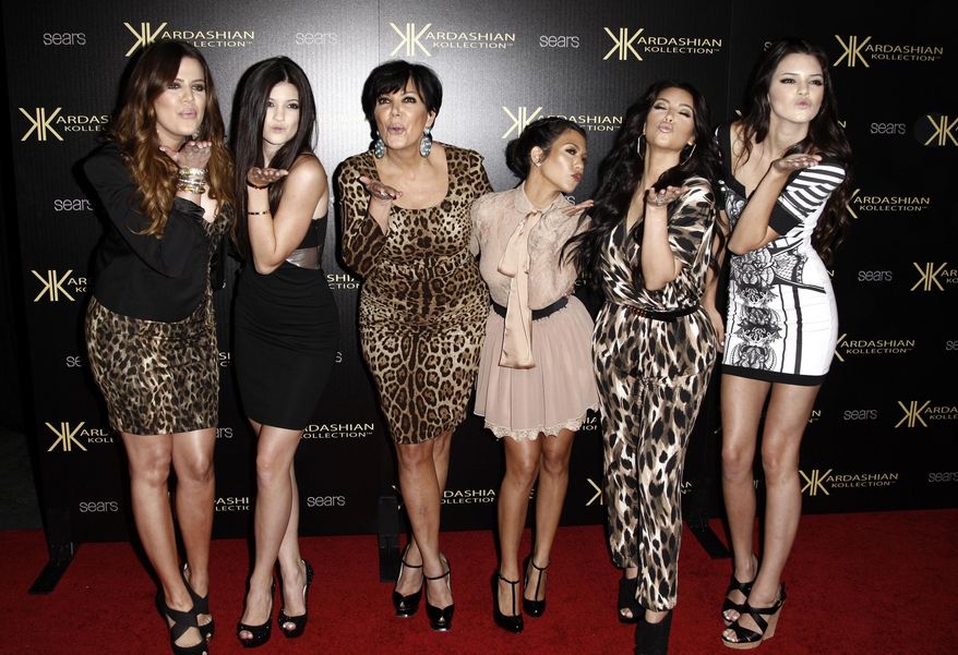 In this Aug. 17, 2011, file photo, from left, Khloe Kardashian, Kylie Jenner, Kris Jenner, Kourtney Kardashian, Kim Kardashian, and Kendall Jenner arrive at the Kardashian Kollection launch party in Los Angeles. After more than a decade, “Keeping Up With the Kardashians” is ending its run.“It is with heavy hearts that we say goodbye" to the reality show, Kim Kardashian and other members of the extended Kardashian-Jenner family said in a statement Tuesday, Sept. 8, 2020. (AP Photo/Matt Sayles, file)