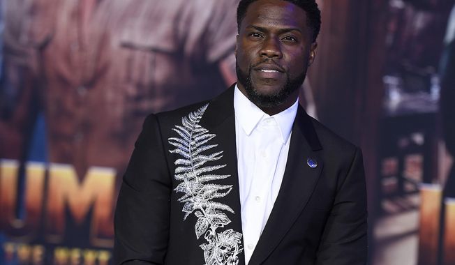 FILE - Kevin Hart poses for photographers at the premiere of &amp;quot;Jumanji: The Next Level,&amp;quot; on Dec. 9, 2019, in Los Angeles. Hart will host the return of a popular telethon once spearheaded by the late Jerry Lewis. The Muscular Dystrophy Association announced Wednesday, Sept. 9, 2020, that Hart will host the MDA Kevin Hart Kids Telethon. The two-hour, star-studded virtual fundraising event will air Oct. 24. Celebrity guests will include Michael B. Jordan, Eva Longoria, Jack Black, Usain Bolt, Josh Gad and Jillian Mercado. (Photo by Jordan Strauss/Invision/AP, File)