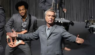 This image released by the Toronto Film Festival shows David Byrne in a scene from &amp;quot;David Byrne&#39;s American Utopia,” a documentary of Byrne’s concert musical, directed by Spike Lee. The film opened the Toronto Film Festival on Thursday, Sept. 10.  (Toronto Film Festival via AP)