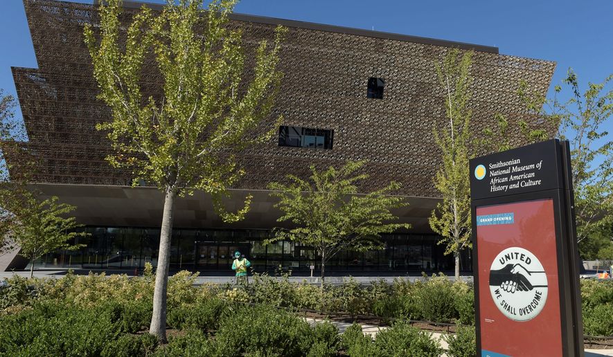 The Smithsonian&#x27;s National Museum of African American History and Culture is shown in this file photo. Two new Smithsonian history museums, one centered on the American Latino and the other for American women, were authorized in the coronavirus relief bill that recently passed Congress.  (Associated Press)  **FILE**