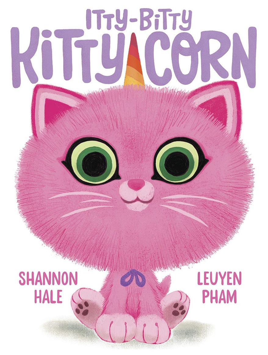This cover image released by Abrams Books shows “Itty-Bitty Kitty-Corn," by writer Shannon Hale and illustrator LeUyen Pham. The book, planned for next March, is the first of three books by the best-selling team behind the “Princess in Black” children's series. (Abrams Books via AP)