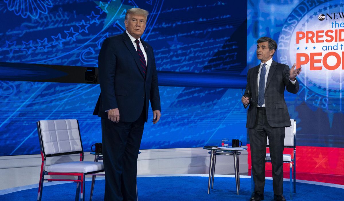 NextImg:Trump sues ABC News and host George Stephanopoulos for libel after Mace interview