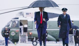President Donald Trump walks to board Air Force One for a campaign rally in Mosinee, Wis., Thursday, Sept. 17, 2020, in Andrews Air Force Base, Md. (AP Photo/Evan Vucci)