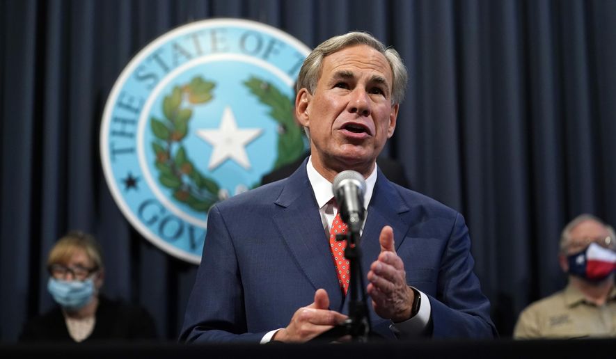 Texas Gov. Greg Abbott speaks during a news conference where he provided an update to Texas&#39; response to COVID-19, Thursday, Sept. 17, 2020, in Austin, Texas. (AP Photo/Eric Gay)