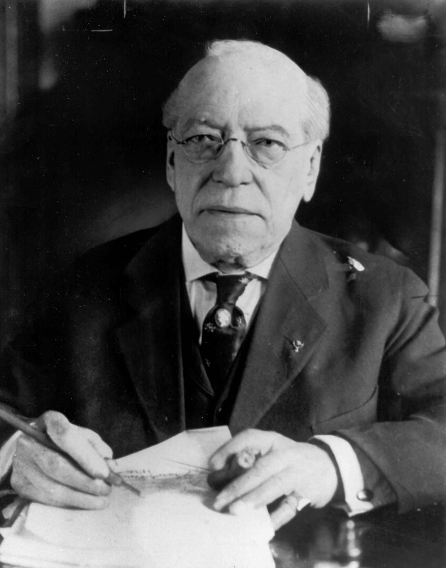 Samuel Gompers, the first president of the American Federation of Labor, is an icon to Mark Mix, a tireless fighter for “right to work” laws in the U.S. (Associated Press)