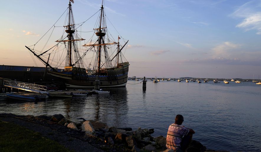 The Mayflower II, a replica of the original Mayflower ship that brought the Pilgrims to America 400 year ago, is docked in Plymouth, Mass., days after returning home following extensive renovations, Wednesday, Aug. 12, 2020. A disease outbreak that wiped out large numbers of the Native inhabitants of what is now New England gave the Pilgrims a beachhead in the &amp;quot;New World.&amp;quot; So, some historians find it ironic that a pandemic has put many of the 400th anniversary commemorations of the Mayflower&#39;s landing on hold. (AP Photo/David Goldman)
