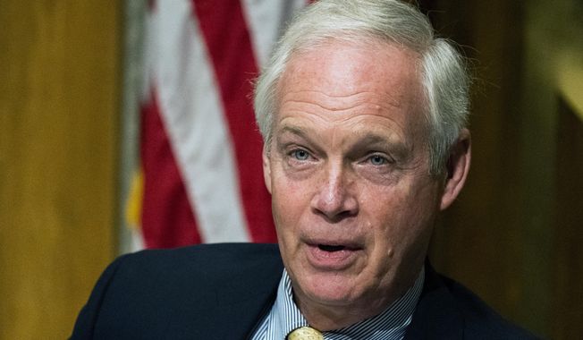 Senate Homeland Security and Governmental Affairs Committee Chairman Sen. Ron Johnson, R-Wis., speaks during the committee&#x27;s business meeting where it will consider new subpoenas in the &amp;quot;Crossfire Hurricane&amp;quot;/Burisma investigation on Capitol Hill, Wednesday, Sept. 16, 2020, in Washington. (AP Photo/Manuel Balce Ceneta)