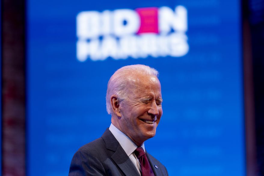 Democratic presidential candidate former Vice President Joe Biden gives a speech on the Supreme Court at The Queen Theater in Wilmington, Del., Sunday, Sept. 27, 2020. (AP Photo/Andrew Harnik)