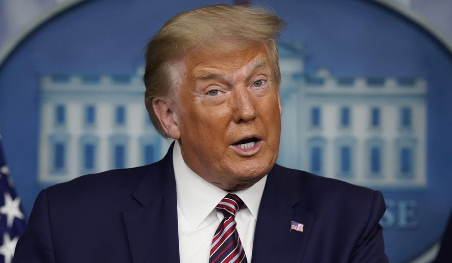 President Donald Trump speaking during a news conference at the White House, Sunday, Sept. 27, 2020, in Washington. (AP Photo/Carolyn Kaster)