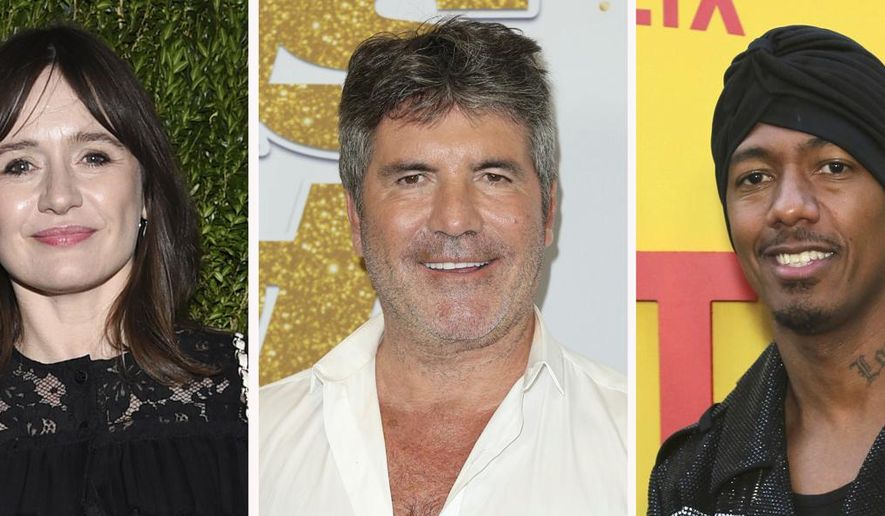 This combination photo of celebrities with birthdays from Oct. 4 - Oct. 10 shows, from left, Christoph Waltz, Kate Winslet, Emily Mortimer, Simon Cowell, Nick Cannon, Guillermo del Toro and Tanya Tucker. (AP Photo)